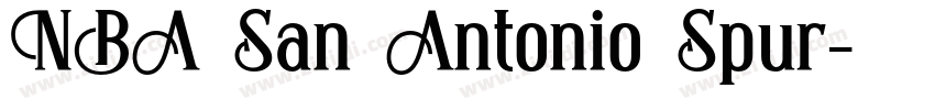 NBA San Antonio Spur字体转换
